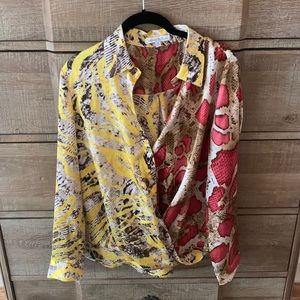 Fab’rik Snakeskin Silk Blouse